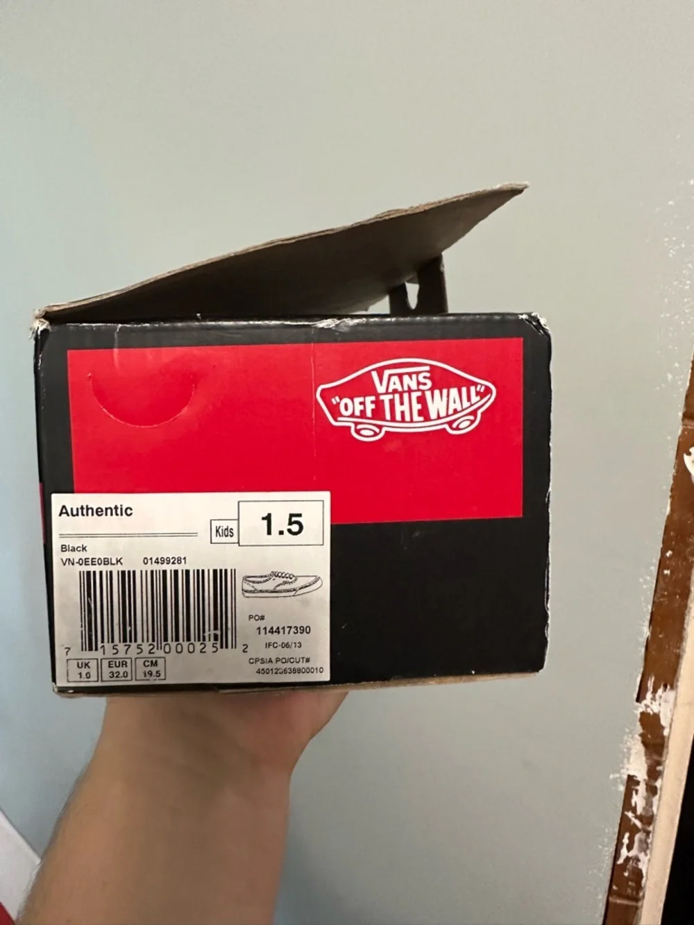 Vans Red and Black Off The Wall Shoe Box